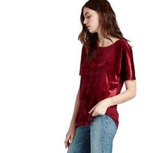 Lucky Brand Red Velvet Contrast Tee
